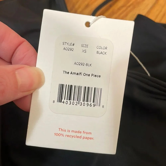 Andie The Amalfi One Piece Swimsuit Black size XS NWT - Picture 6 of 7